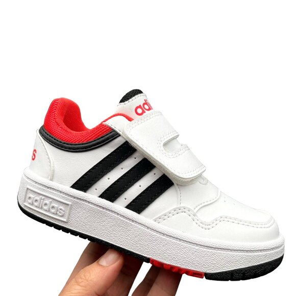 Adidas Toddler Boys Slip on Shoes Size 7 White Black Red Comfortable Sneakers - Picture 2 of 15